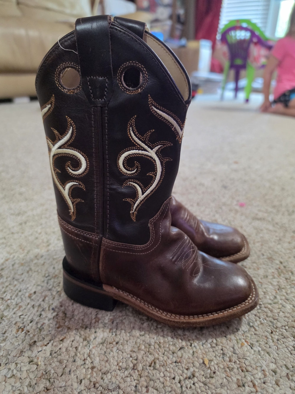 Old West Leather Cowboy Boots